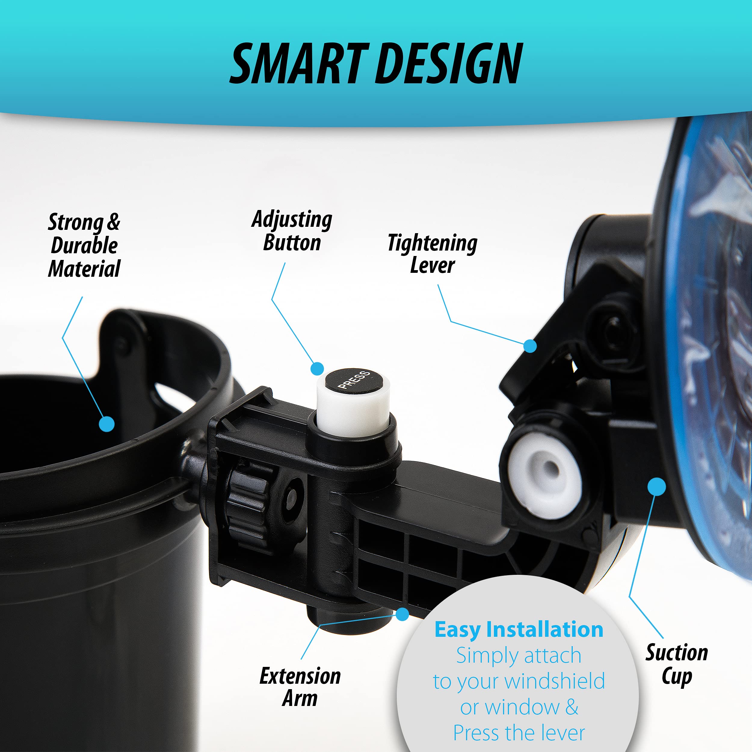 ZONETECH adjustable arm profile illustrating flexible positioning benefit