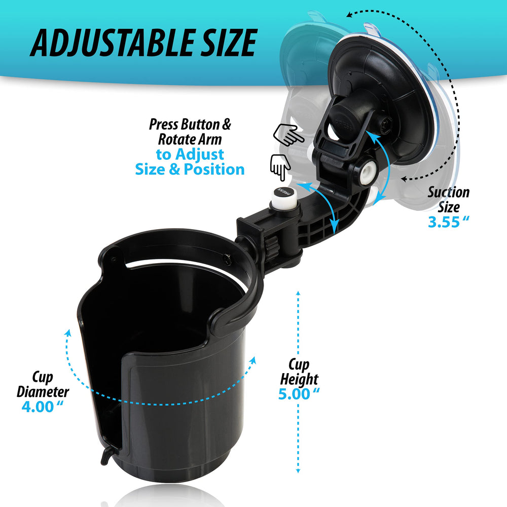 ZONETECH close-up of suction base demonstrating secure glass attachment