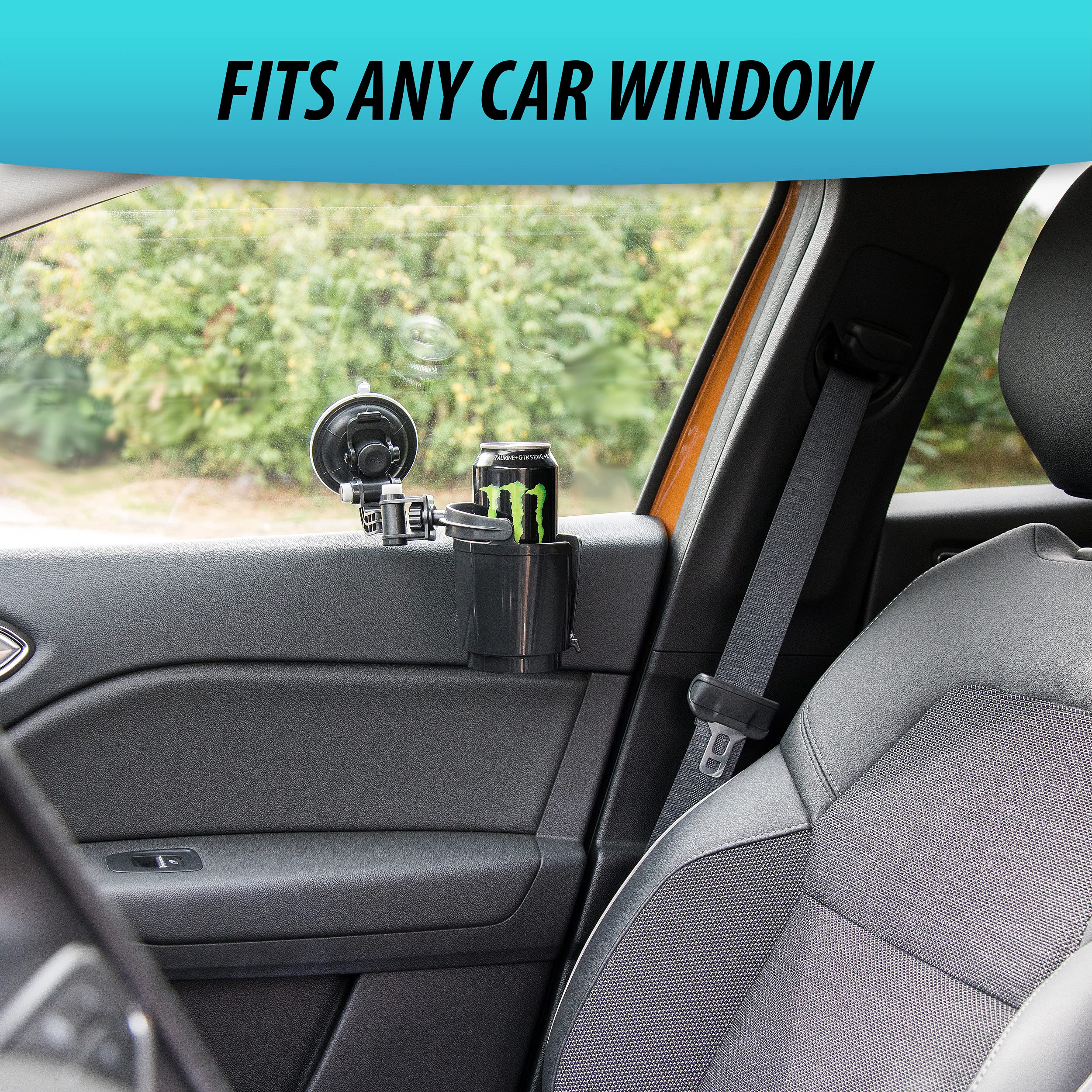 ZONETECH in-car lifestyle shot showing driver convenience and spill reduction