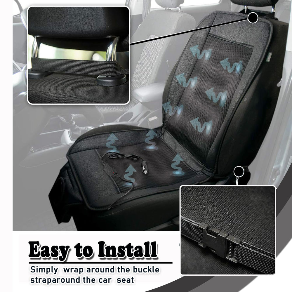 ZONETECH installed on a sedan front seat demonstrating universal fit and stability