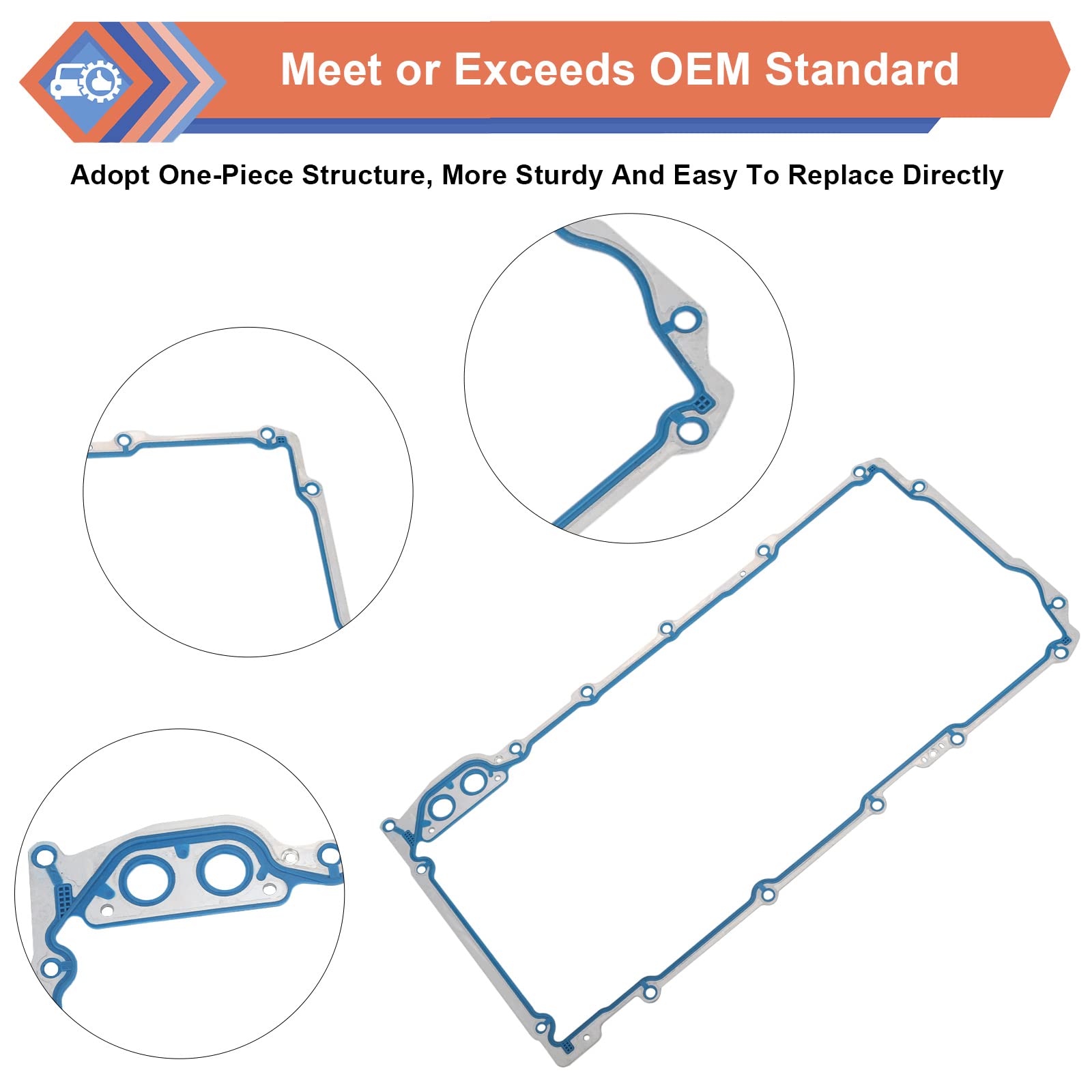 ZONFANT gasket installed on an oil pan illustrating proper mating and leak prevention