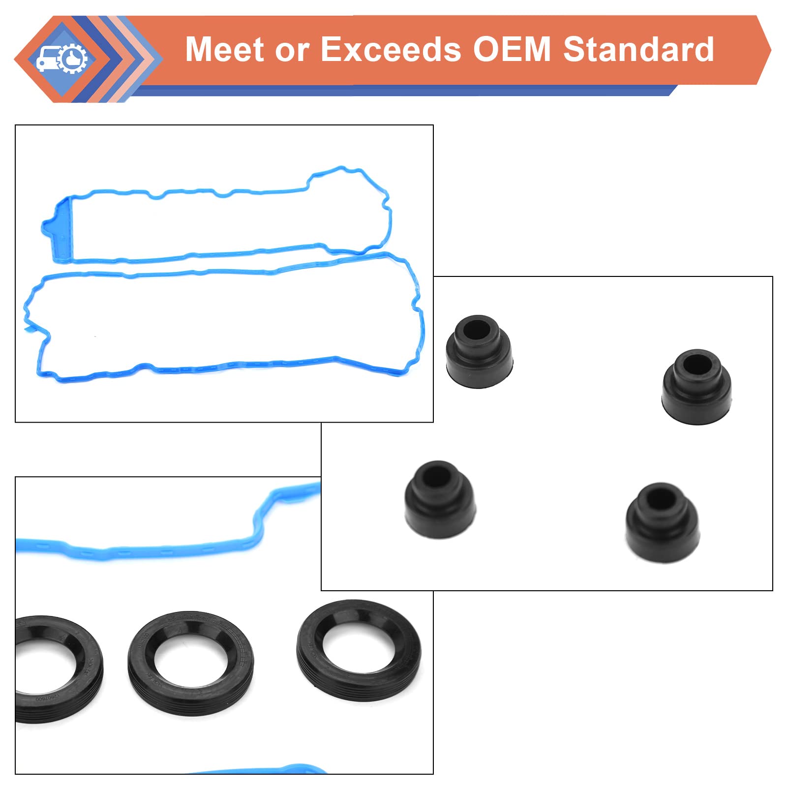 ZONFANT valve cover gasket installed on engine, prevents oil seepage