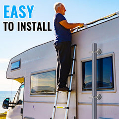 Zonon mounted under RV holding generator exhaust to reduce vibration