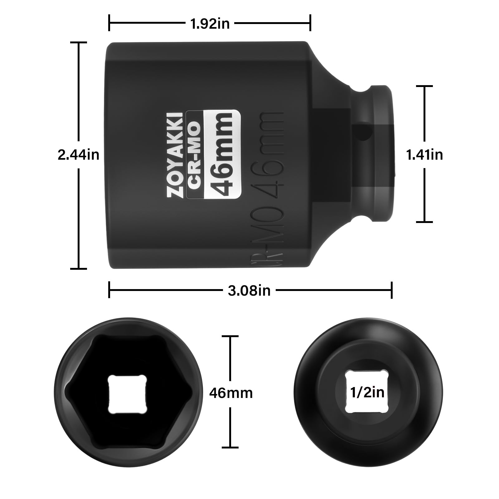 ZOYAKKI side depth profile highlighting deep-well design for recessed fasteners benefit