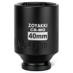 ZOYAKKI front view of 40mm socket showing size and drive for quick selection