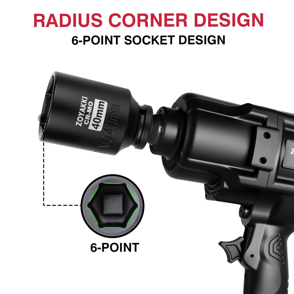 ZOYAKKI interior 6-point hex detail offering stronger contact and less rounding