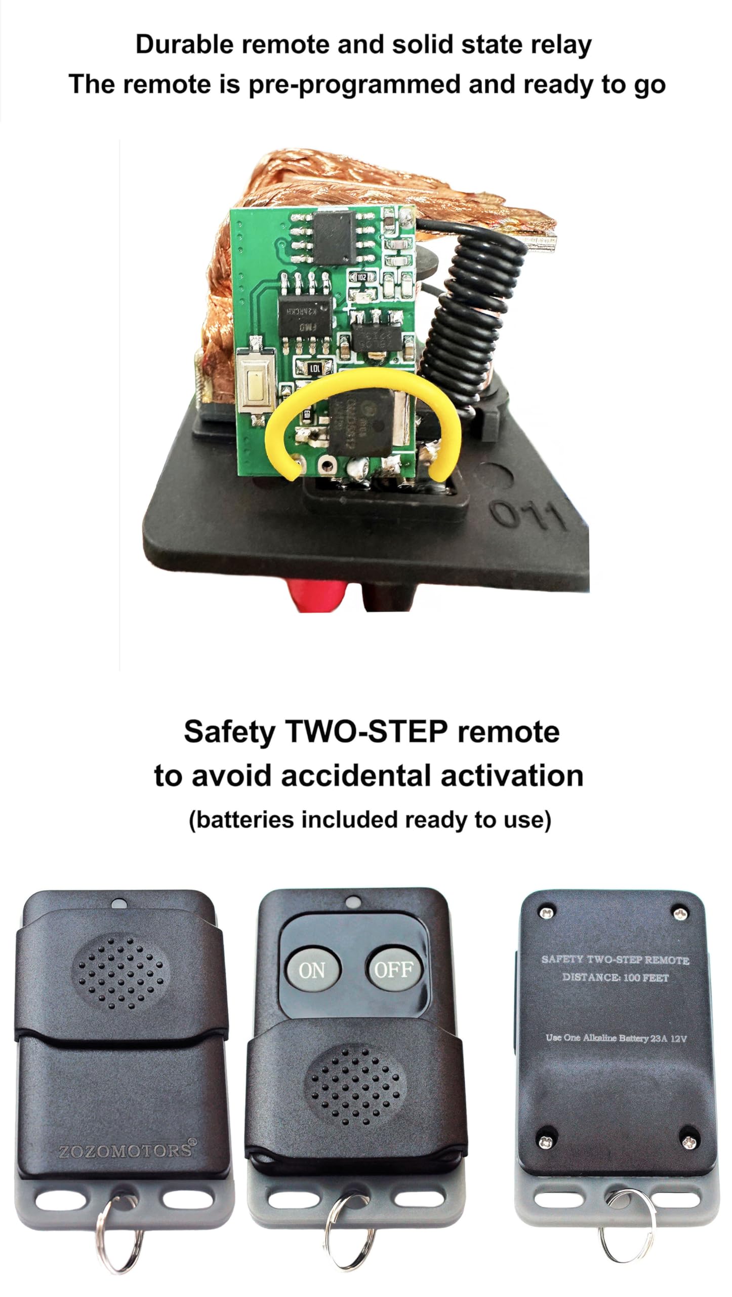 ZOZOMOTORS installed under hood on vehicle negative terminal for tidy setup
