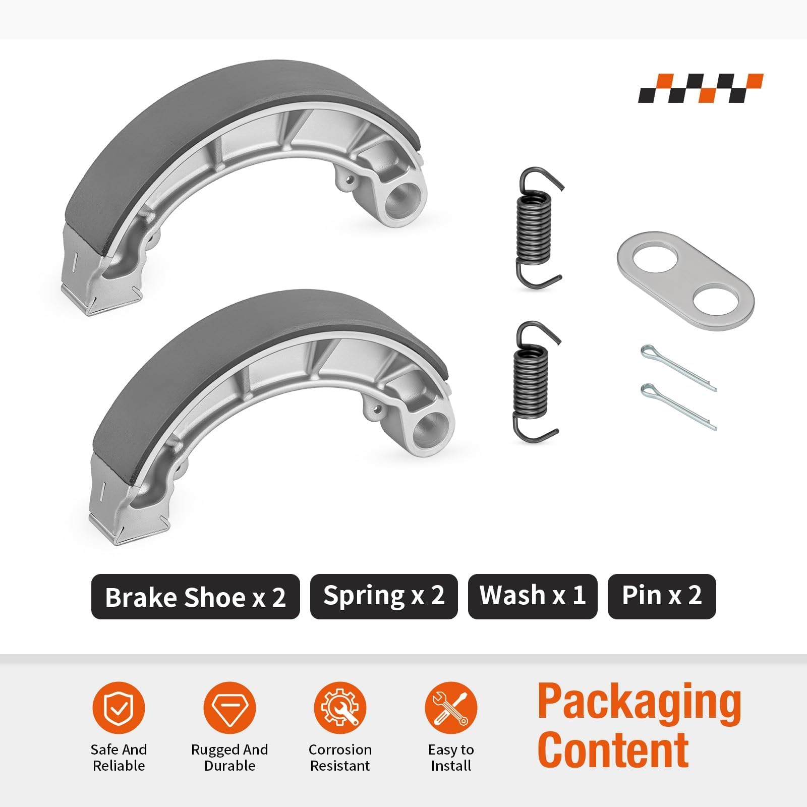zozoye brake shoes beside ruler showing scale for accurate fit confirmation