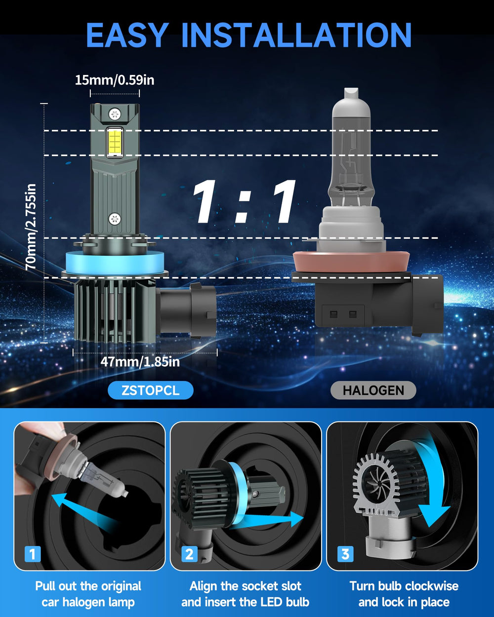 ZSTOPCL internal fan and driver compact design reduces interference