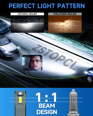 ZSTOPCL installed in Ford Fusion headlight improving visibility