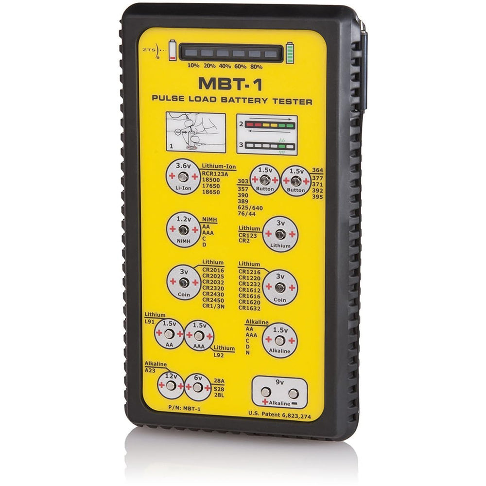 ZTS MBT-1 front panel view showing labeled contacts and compact case, fast identification benefit