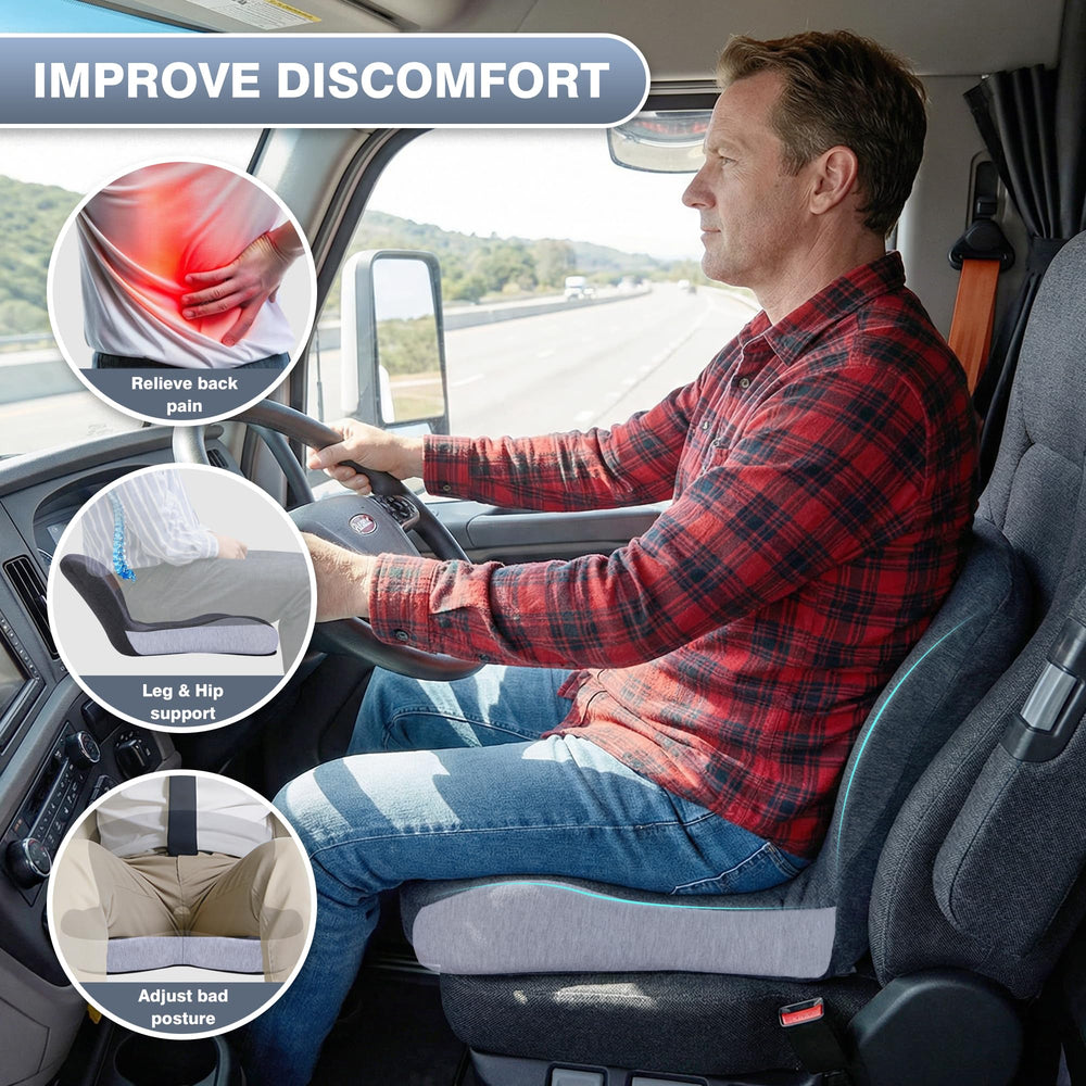 ZUAMEGU cushion on car seat demonstrating ergonomic support