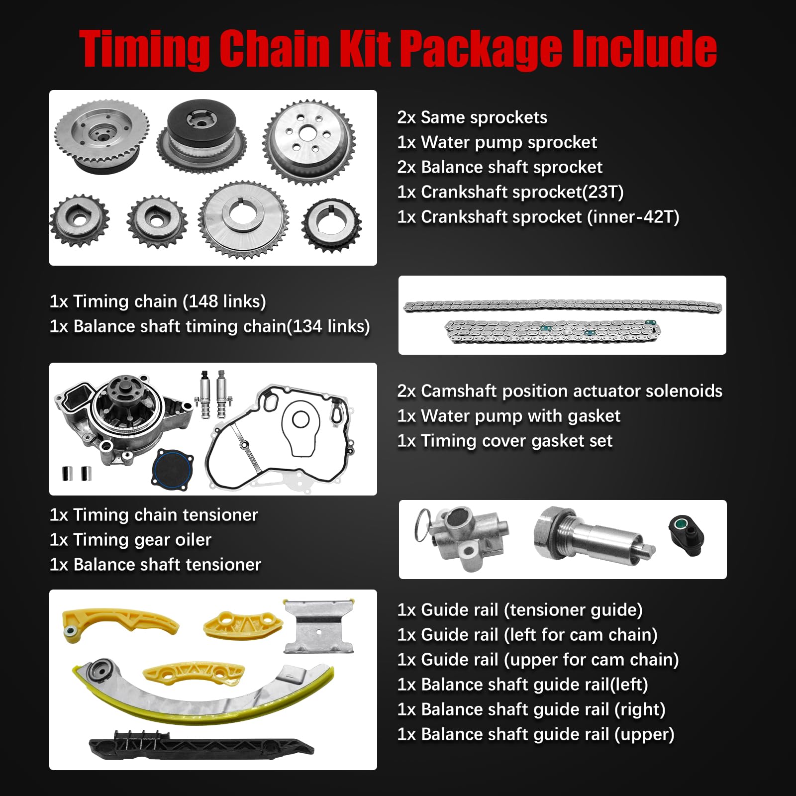 zuverlass sprockets and gears arranged to show correct matching