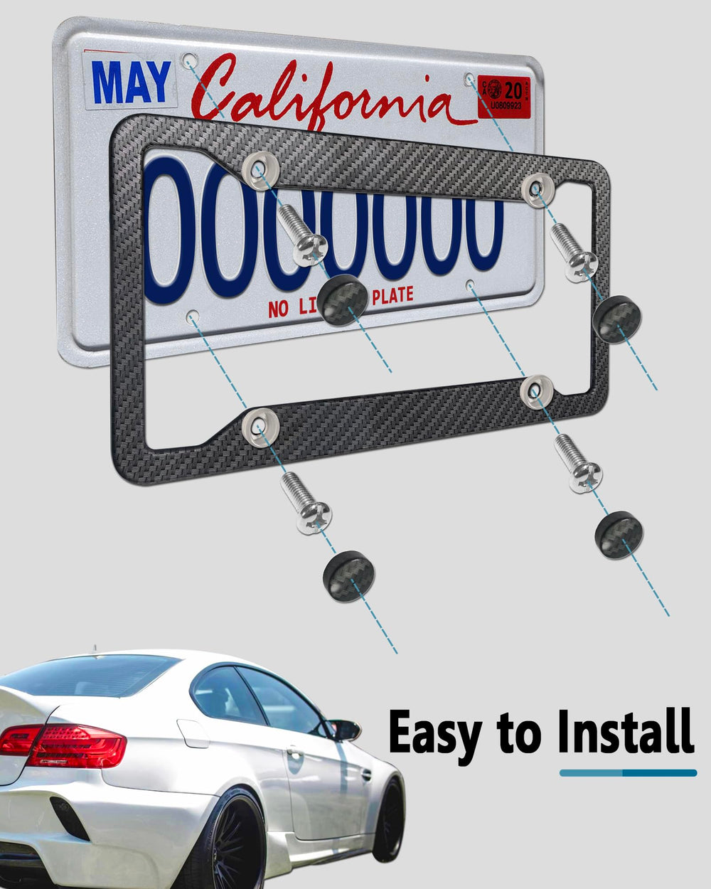 ZXFOOG foam pads on back reducing rattle and protecting vehicle paint