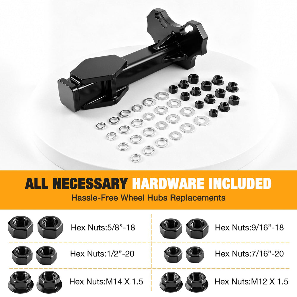 ZXHEXADRONE included flange nut and hardware displayed for quick setup