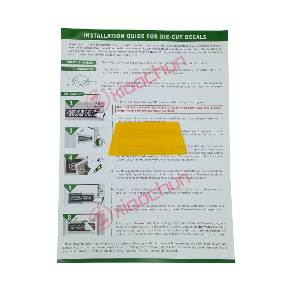 Zxiaochun decal next to ruler on vehicle showing size and proportion benefit