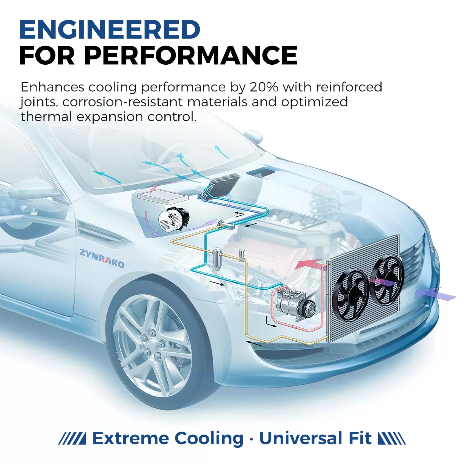 Zynrako installed in truck on road illustrating dependable cooling performance
