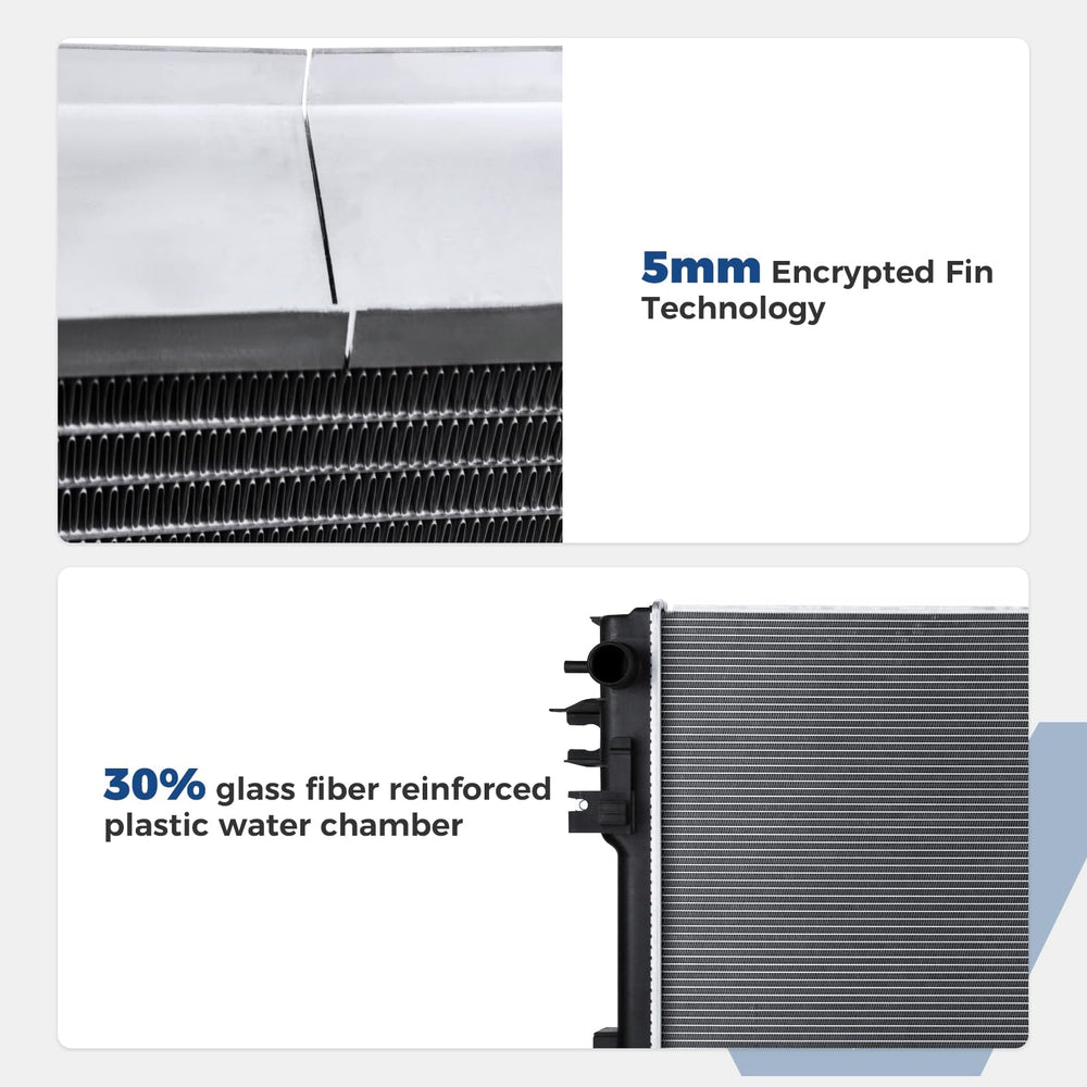 Zynrako radiator in packaging protecting fins and corners for safe delivery