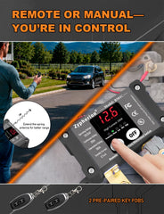 Zypherion wireless keyfobs with extendable antenna enabling remote power disconnect convenience
